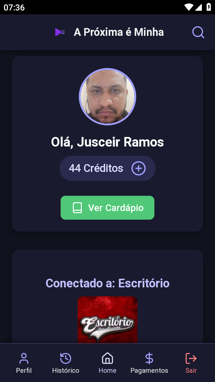 Tela de busca de música do App Apem